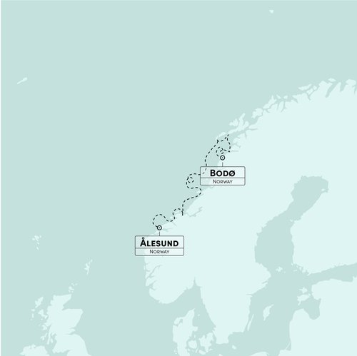 Map from Alesund to Bodo