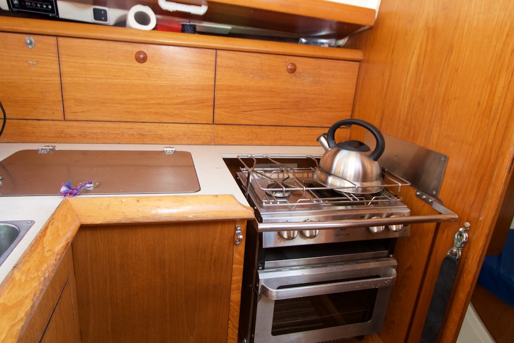 Photo of galley on Menai III Jeanneau Sunfast 37