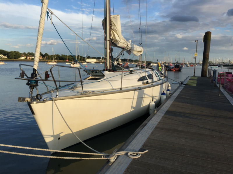 Picture of Nomad 1 moored up on the town quay at Lymington