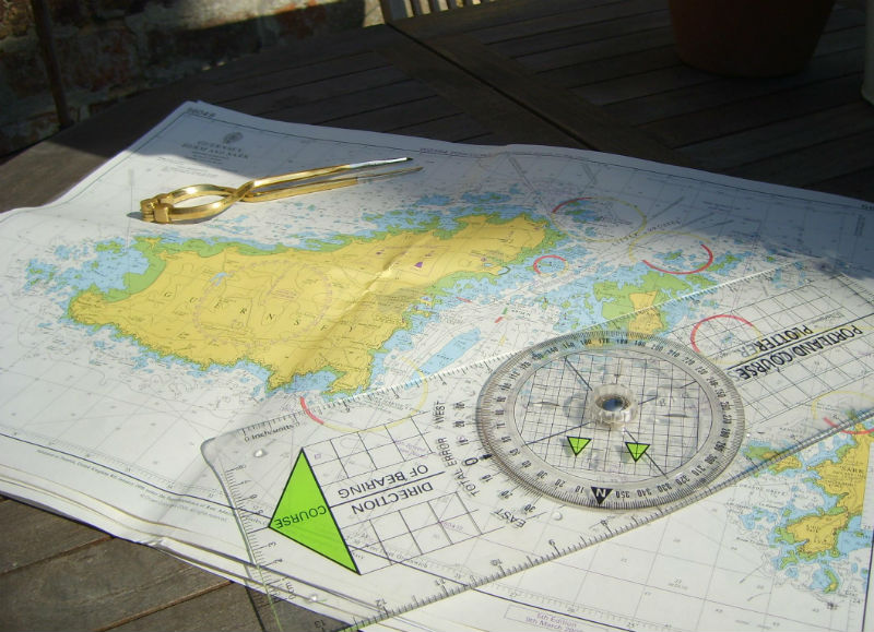 Photo of RYA Training Chart plotter and dividers