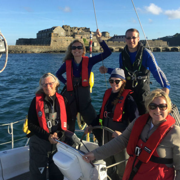 Photo of group on a sailing holiday